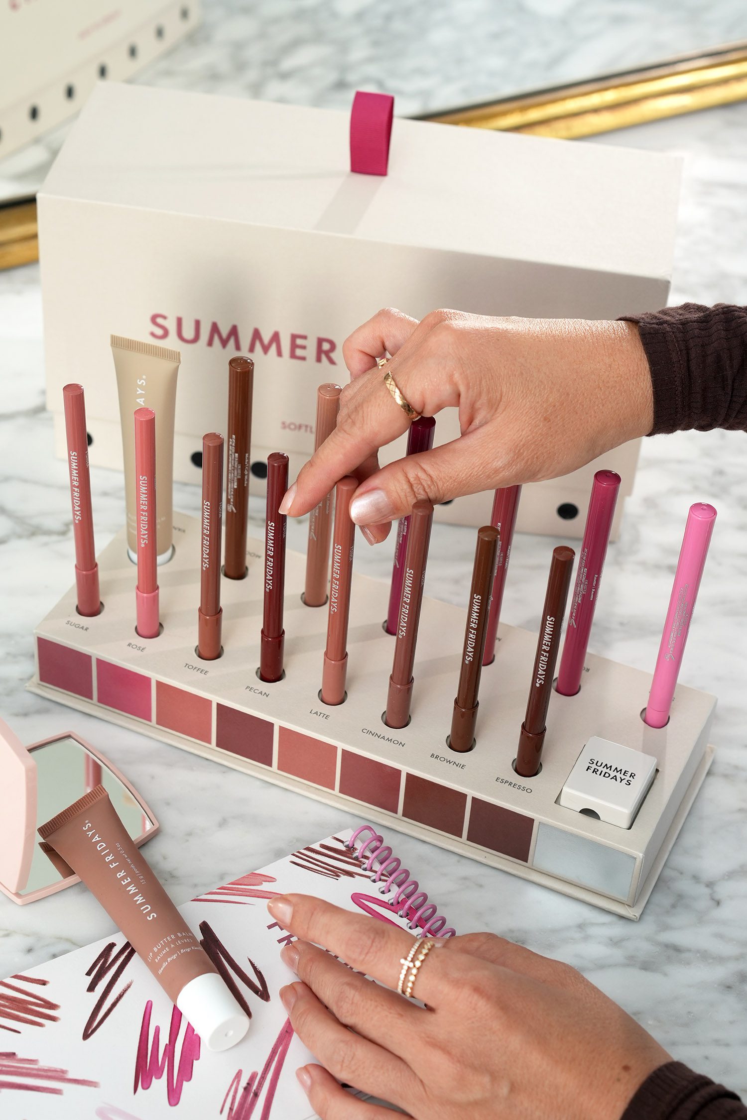 Summer season Fridays SoftLine Lip Liners + Flushed Lip Stains